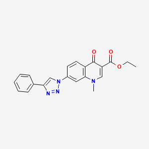 B6462820 ethyl 1-methyl-4-oxo-7-(4-phenyl-1H-1,2,3-triazol-1-yl)-1,4-dihydroquinoline-3-carboxylate CAS No. 2549051-44-5