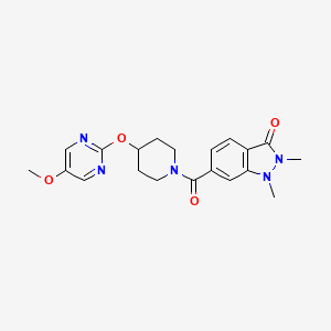 6-{4-[(5-methoxypyrimidin-2-yl)oxy]piperidine-1-carbonyl}-1,2-dimethyl-2,3-dihydro-1H-indazol-3-one