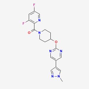 2-{[1-(3,5-difluoropyridine-2-carbonyl)piperidin-4-yl]oxy}-5-(1-methyl-1H-pyrazol-4-yl)pyrimidine