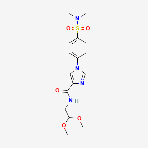 molecular formula C16H22N4O5S B6462901 N-(2,2-dimethoxyethyl)-1-[4-(dimethylsulfamoyl)phenyl]-1H-imidazole-4-carboxamide CAS No. 2549030-80-8