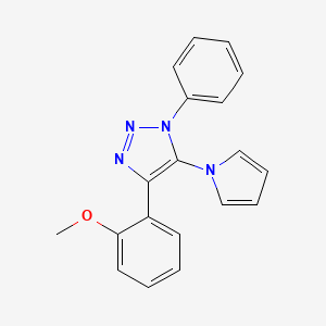 molecular formula C19H16N4O B6462916 4-(2-methoxyphenyl)-1-phenyl-5-(1H-pyrrol-1-yl)-1H-1,2,3-triazole CAS No. 2549017-73-2