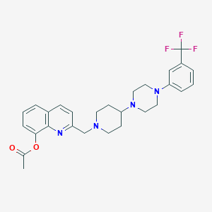 2-[(4-{4-[3-(trifluoromethyl)phenyl]piperazin-1-yl}piperidin-1-yl)methyl]quinolin-8-yl acetate