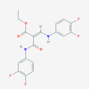 molecular formula C18H14F4N2O3 B6462927 ethyl (2E)-3-[(3,4-difluorophenyl)amino]-2-[(3,4-difluorophenyl)carbamoyl]prop-2-enoate CAS No. 2549133-12-0