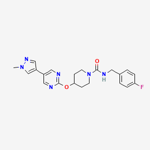 N-[(4-fluorophenyl)methyl]-4-{[5-(1-methyl-1H-pyrazol-4-yl)pyrimidin-2-yl]oxy}piperidine-1-carboxamide