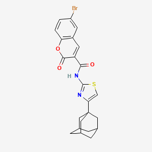 molecular formula C23H21BrN2O3S B6462940 N-[4-(adamantan-1-yl)-1,3-thiazol-2-yl]-6-bromo-2-oxo-2H-chromene-3-carboxamide CAS No. 2549052-27-7