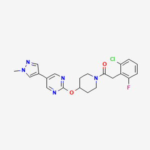 2-(2-chloro-6-fluorophenyl)-1-(4-{[5-(1-methyl-1H-pyrazol-4-yl)pyrimidin-2-yl]oxy}piperidin-1-yl)ethan-1-one