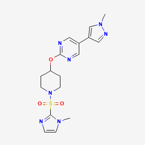 2-({1-[(1-methyl-1H-imidazol-2-yl)sulfonyl]piperidin-4-yl}oxy)-5-(1-methyl-1H-pyrazol-4-yl)pyrimidine