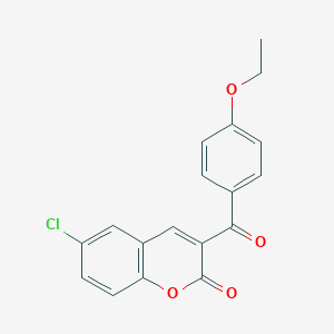 molecular formula C18H13ClO4 B6463007 6-chloro-3-(4-ethoxybenzoyl)-2H-chromen-2-one CAS No. 2548982-91-6