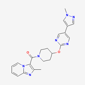 5-(1-methyl-1H-pyrazol-4-yl)-2-[(1-{2-methylimidazo[1,2-a]pyridine-3-carbonyl}piperidin-4-yl)oxy]pyrimidine