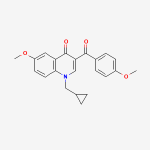 1-(cyclopropylmethyl)-6-methoxy-3-(4-methoxybenzoyl)-1,4-dihydroquinolin-4-one