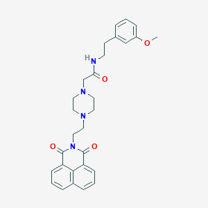 molecular formula C29H32N4O4 B6463032 2-[4-(2-{2,4-dioxo-3-azatricyclo[7.3.1.0^{5,13}]trideca-1(13),5,7,9,11-pentaen-3-yl}ethyl)piperazin-1-yl]-N-[2-(3-methoxyphenyl)ethyl]acetamide CAS No. 2549006-57-5