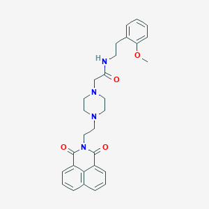 molecular formula C29H32N4O4 B6463035 2-[4-(2-{2,4-dioxo-3-azatricyclo[7.3.1.0^{5,13}]trideca-1(13),5,7,9,11-pentaen-3-yl}ethyl)piperazin-1-yl]-N-[2-(2-methoxyphenyl)ethyl]acetamide CAS No. 2548985-93-7