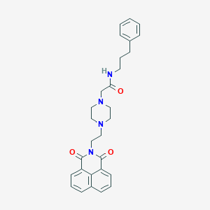 molecular formula C29H32N4O3 B6463050 2-[4-(2-{2,4-dioxo-3-azatricyclo[7.3.1.0^{5,13}]trideca-1(13),5,7,9,11-pentaen-3-yl}ethyl)piperazin-1-yl]-N-(3-phenylpropyl)acetamide CAS No. 2548976-78-7