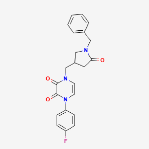 1-[(1-benzyl-5-oxopyrrolidin-3-yl)methyl]-4-(4-fluorophenyl)-1,2,3,4-tetrahydropyrazine-2,3-dione