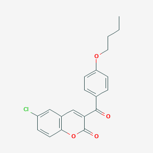 molecular formula C20H17ClO4 B6463066 3-(4-butoxybenzoyl)-6-chloro-2H-chromen-2-one CAS No. 2549035-09-6