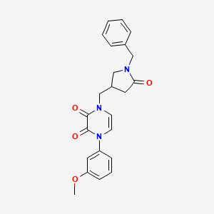 1-[(1-benzyl-5-oxopyrrolidin-3-yl)methyl]-4-(3-methoxyphenyl)-1,2,3,4-tetrahydropyrazine-2,3-dione