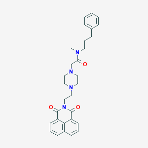 molecular formula C30H34N4O3 B6463100 2-[4-(2-{2,4-dioxo-3-azatricyclo[7.3.1.0^{5,13}]trideca-1(13),5,7,9,11-pentaen-3-yl}ethyl)piperazin-1-yl]-N-methyl-N-(3-phenylpropyl)acetamide CAS No. 2549055-11-8