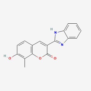 molecular formula C17H12N2O3 B6463118 3-(1H-1,3-benzodiazol-2-yl)-7-hydroxy-8-methyl-2H-chromen-2-one CAS No. 2548985-76-6