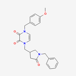 1-[(1-benzyl-5-oxopyrrolidin-3-yl)methyl]-4-[(4-methoxyphenyl)methyl]-1,2,3,4-tetrahydropyrazine-2,3-dione