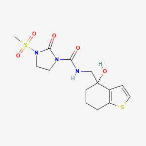 N-[(4-hydroxy-4,5,6,7-tetrahydro-1-benzothiophen-4-yl)methyl]-3-methanesulfonyl-2-oxoimidazolidine-1-carboxamide