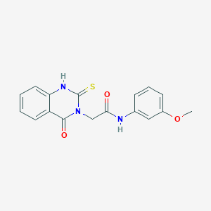 molecular formula C17H15N3O3S B6463160 N-(3-methoxyphenyl)-2-(4-oxo-2-sulfanylidene-1,2,3,4-tetrahydroquinazolin-3-yl)acetamide CAS No. 2549008-70-8