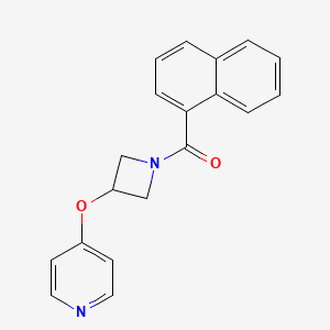 molecular formula C19H16N2O2 B6463173 4-{[1-(naphthalene-1-carbonyl)azetidin-3-yl]oxy}pyridine CAS No. 2549022-76-4