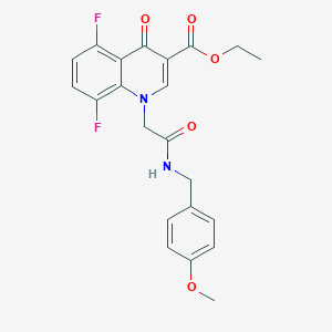 molecular formula C22H20F2N2O5 B6463178 ethyl 5,8-difluoro-1-({[(4-methoxyphenyl)methyl]carbamoyl}methyl)-4-oxo-1,4-dihydroquinoline-3-carboxylate CAS No. 2549048-97-5