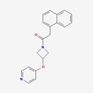 molecular formula C20H18N2O2 B6463181 2-(naphthalen-1-yl)-1-[3-(pyridin-4-yloxy)azetidin-1-yl]ethan-1-one CAS No. 2549056-68-8