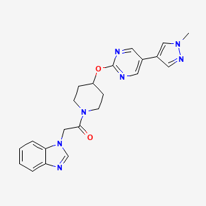 2-(1H-1,3-benzodiazol-1-yl)-1-(4-{[5-(1-methyl-1H-pyrazol-4-yl)pyrimidin-2-yl]oxy}piperidin-1-yl)ethan-1-one