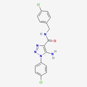 5-amino-1-(4-chlorophenyl)-N-[(4-chlorophenyl)methyl]-1H-1,2,3-triazole-4-carboxamide