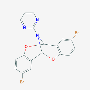 4,12-dibromo-17-(pyrimidin-2-yl)-8,16-dioxa-17-azatetracyclo[7.7.1.0^{2,7}.0^{10,15}]heptadeca-2(7),3,5,10(15),11,13-hexaene