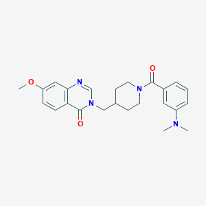 3-({1-[3-(dimethylamino)benzoyl]piperidin-4-yl}methyl)-7-methoxy-3,4-dihydroquinazolin-4-one