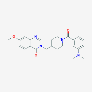 molecular formula C24H28N4O3 B6463202 3-({1-[3-(dimethylamino)benzoyl]piperidin-4-yl}methyl)-7-methoxy-3,4-dihydroquinazolin-4-one CAS No. 2548998-68-9