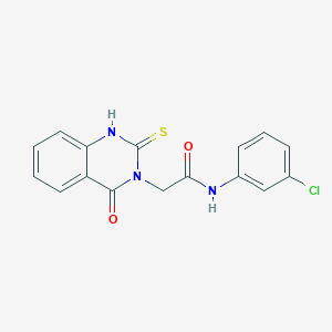 N-(3-chlorophenyl)-2-(4-oxo-2-sulfanylidene-1,2,3,4-tetrahydroquinazolin-3-yl)acetamide