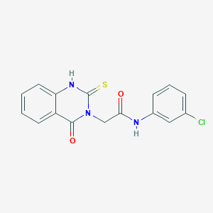 molecular formula C16H12ClN3O2S B6463209 N-(3-chlorophenyl)-2-(4-oxo-2-sulfanylidene-1,2,3,4-tetrahydroquinazolin-3-yl)acetamide CAS No. 2549049-06-9