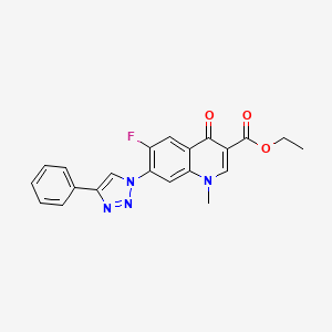 molecular formula C21H17FN4O3 B6463235 ethyl 6-fluoro-1-methyl-4-oxo-7-(4-phenyl-1H-1,2,3-triazol-1-yl)-1,4-dihydroquinoline-3-carboxylate CAS No. 2549028-48-8