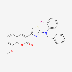 3-{2-[benzyl(2-fluorophenyl)amino]-1,3-thiazol-4-yl}-8-methoxy-2H-chromen-2-one