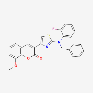 molecular formula C26H19FN2O3S B6463254 3-{2-[benzyl(2-fluorophenyl)amino]-1,3-thiazol-4-yl}-8-methoxy-2H-chromen-2-one CAS No. 2549000-10-2