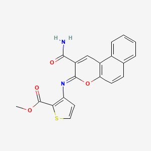 molecular formula C20H14N2O4S B6463255 methyl 3-{[(3Z)-2-carbamoyl-3H-benzo[f]chromen-3-ylidene]amino}thiophene-2-carboxylate CAS No. 2549133-22-2