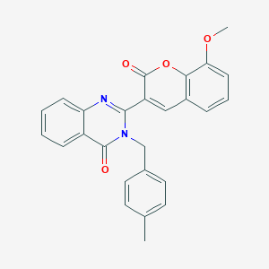 molecular formula C26H20N2O4 B6463263 2-(8-methoxy-2-oxo-2H-chromen-3-yl)-3-[(4-methylphenyl)methyl]-3,4-dihydroquinazolin-4-one CAS No. 2549064-42-6