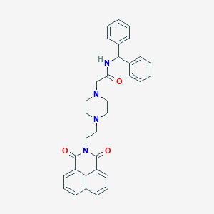 molecular formula C33H32N4O3 B6463283 2-[4-(2-{2,4-dioxo-3-azatricyclo[7.3.1.0^{5,13}]trideca-1(13),5,7,9,11-pentaen-3-yl}ethyl)piperazin-1-yl]-N-(diphenylmethyl)acetamide CAS No. 2549009-27-8