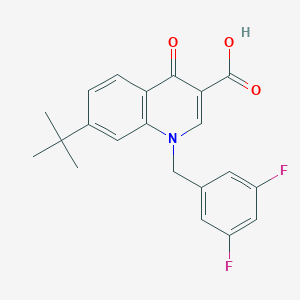 molecular formula C21H19F2NO3 B6463288 7-tert-butyl-1-[(3,5-difluorophenyl)methyl]-4-oxo-1,4-dihydroquinoline-3-carboxylic acid CAS No. 2549035-27-8