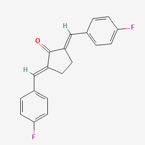 molecular formula C19H14F2O B6463327 (2E,5E)-2,5-bis[(4-fluorophenyl)methylidene]cyclopentan-1-one CAS No. 398-84-5