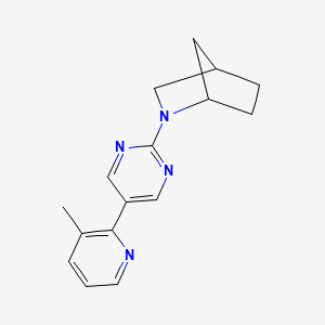 molecular formula C16H18N4 B6463364 2-[5-(3-methylpyridin-2-yl)pyrimidin-2-yl]-2-azabicyclo[2.2.1]heptane CAS No. 2640947-85-7