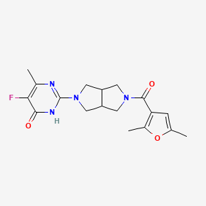 2-[5-(2,5-dimethylfuran-3-carbonyl)-octahydropyrrolo[3,4-c]pyrrol-2-yl]-5-fluoro-6-methyl-3,4-dihydropyrimidin-4-one