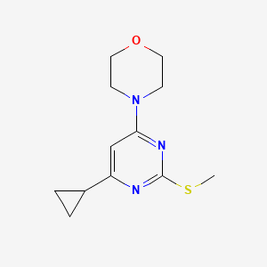 4-[6-cyclopropyl-2-(methylsulfanyl)pyrimidin-4-yl]morpholine