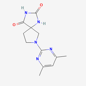 molecular formula C12H15N5O2 B6463409 7-(4,6-dimethylpyrimidin-2-yl)-1,3,7-triazaspiro[4.4]nonane-2,4-dione CAS No. 2640898-76-4