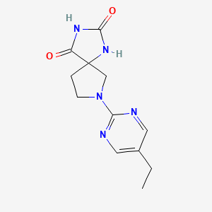 molecular formula C12H15N5O2 B6463420 7-(5-ethylpyrimidin-2-yl)-1,3,7-triazaspiro[4.4]nonane-2,4-dione CAS No. 2640878-77-7