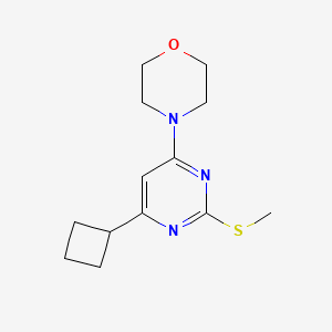 molecular formula C13H19N3OS B6463445 4-[6-cyclobutyl-2-(methylsulfanyl)pyrimidin-4-yl]morpholine CAS No. 2640898-26-4