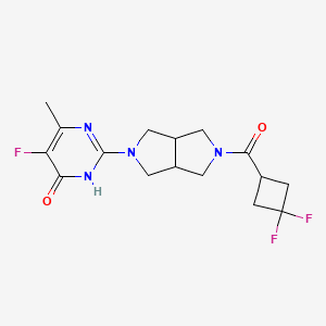 2-[5-(3,3-difluorocyclobutanecarbonyl)-octahydropyrrolo[3,4-c]pyrrol-2-yl]-5-fluoro-6-methyl-3,4-dihydropyrimidin-4-one